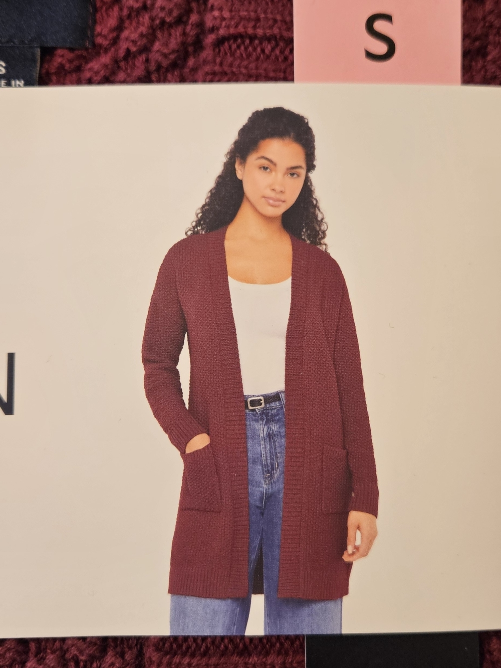 GAP Women's 100% Cotton Red Cardigan Sweater - Picture 2 of 3